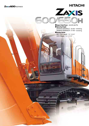 Rupsgraafmachines Hitachi ZX 600