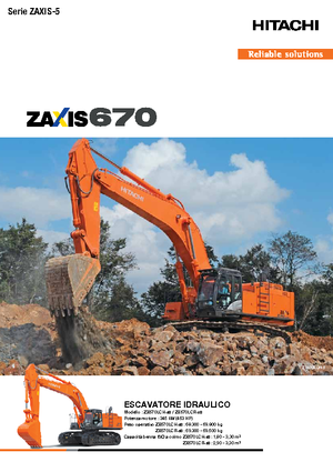 Rupsgraafmachines Hitachi ZX670LCH-5B