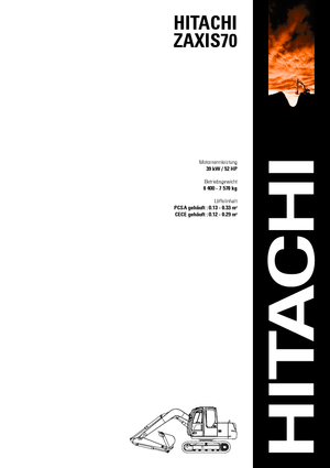 Rupsgraafmachines Hitachi ZX 70