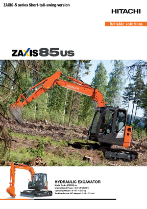 Rupsgraafmachines Hitachi ZX85US-5A