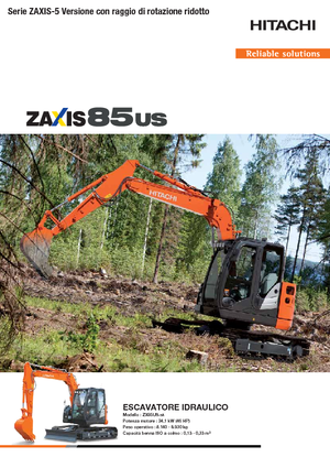 Rupsgraafmachines Hitachi ZX85US-5A