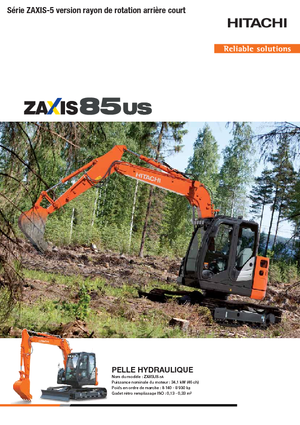 Rupsgraafmachines Hitachi ZX85US-5A