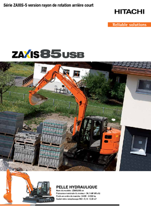 Rupsgraafmachines Hitachi ZX85USB-5A