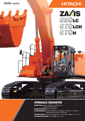 Rupsgraafmachines Hitachi ZX 870 LCH-3