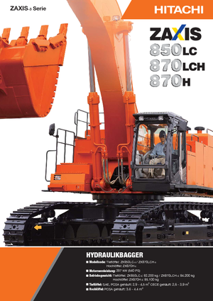 Rupsgraafmachines Hitachi ZX 870 LCH-3