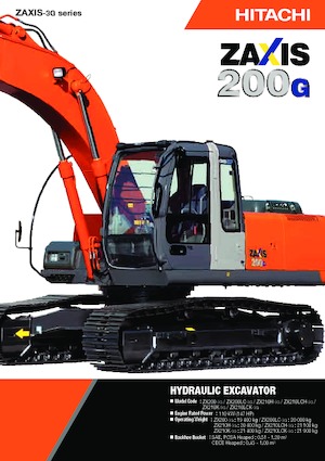 Rupsgraafmachines Hitachi ZX200-3G