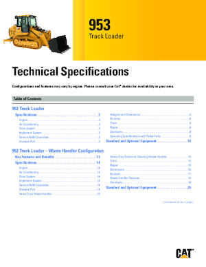 Rupsladers Caterpillar 953