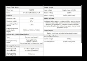 Schaarliften op rupsen Aichi SKYTOWER RX07B