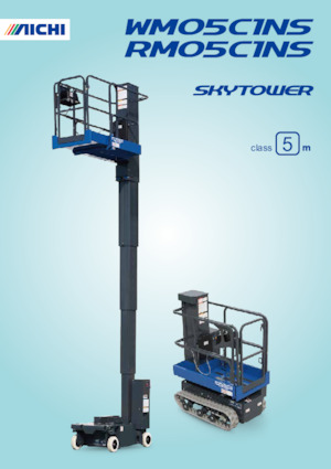 Enkele mast verticale hoogwerkers Aichi SKYTOWER WM05C1NS