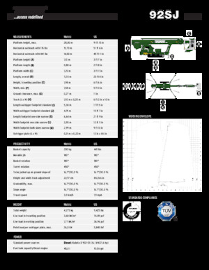 Telescoophoogwerkers op rupsbanden TEUPEN TC92SJ 