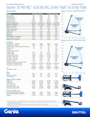 Telescoophoogwerkers op rupsbanden Genie S-60 TraX 