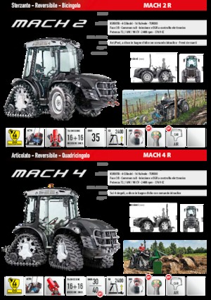 Tractors met rubberwielen Carraro Mach 2 R