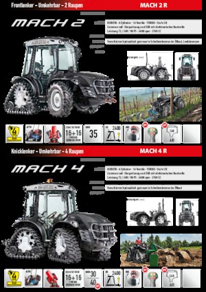 Tractors met rubberwielen Carraro Mach 4 R