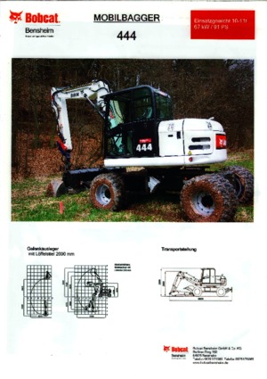 Rupsgraafmachines Bobcat 444