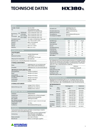 Rupsgraafmachines Hyundai HX380L