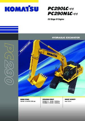 Rupsgraafmachines Komatsu PC290NLC-11E0