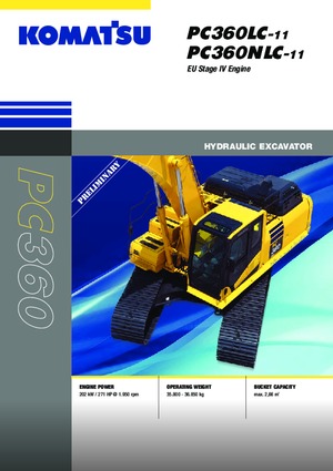Rupsgraafmachines Komatsu PC360NLC-11E0