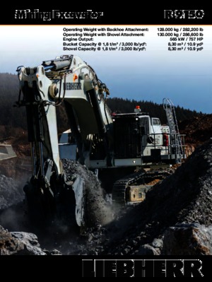 Rupsgraafmachines Liebherr R 9150