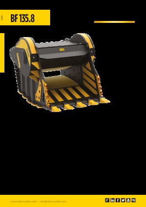 Brekershovel voor hydraulische graafmachines MB Crusher BF135.8