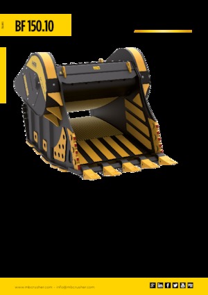 Brekershovel voor hydraulische graafmachines MB Crusher BF150.10