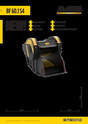 Brekershovel voor hydraulische graafmachines MB Crusher BF60.1 S4