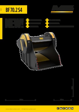 Brekershovel voor hydraulische graafmachines MB Crusher BF70.2 S4