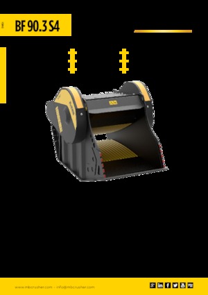 Brekershovel voor hydraulische graafmachines MB Crusher BF90.3 S4