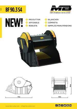 Brekershovel voor hydraulische graafmachines MB Crusher BF90.3 S4