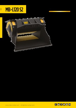 Brekershovel voor hydraulische graafmachines MB Crusher MB-L120 S2