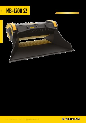 Brekershovel voor hydraulische graafmachines MB Crusher MB-L200 S2