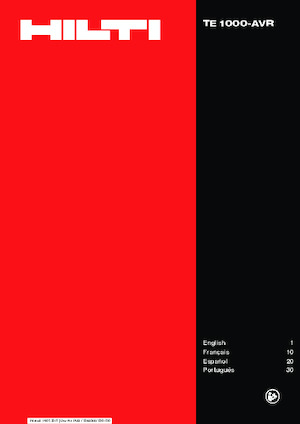 Sloophamers & Breekhamers Hilti TE 1000-AVR