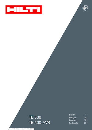 Sloophamers & Breekhamers Hilti TE 500-AVR