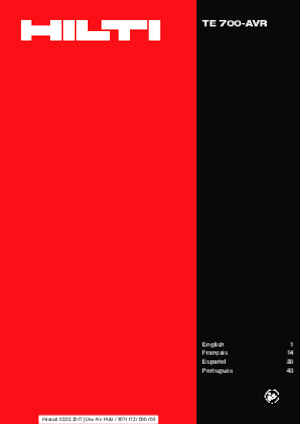 Sloophamers & Breekhamers Hilti TE 700-AVR