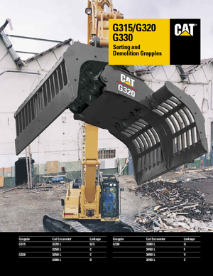 Sloopsorteergrijpers Caterpillar G330