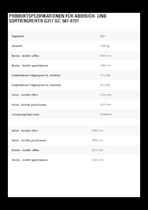 Sloopsorteergrijpers Caterpillar G317 GC