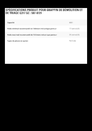 Sloopsorteergrijpers Caterpillar G317 GC