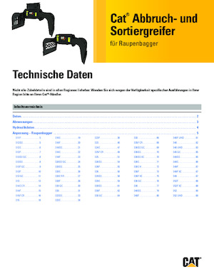 Sloopsorteergrijpers Caterpillar G318-WH