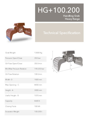 Sloopsorteergrijpers Promove HG+ 100.200