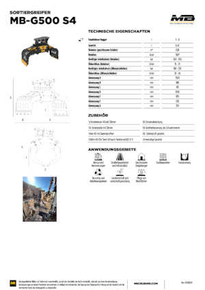 Sloopsorteergrijpers MB Crusher MB-G500 S4