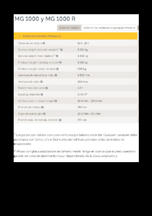 Sloopsorteergrijpers Epiroc MG 1000 