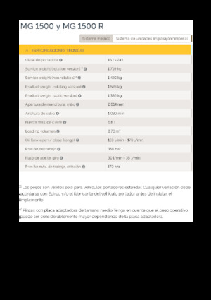 Sloopsorteergrijpers Epiroc MG 1500 