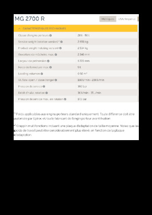 Sloopsorteergrijpers Epiroc MG 2700 R