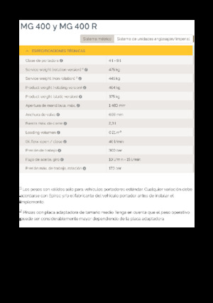 Sloopsorteergrijpers Epiroc MG 400