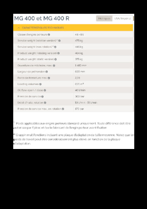 Sloopsorteergrijpers Epiroc MG 400