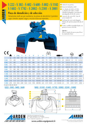 Sloopsorteergrijpers Arden S 3001