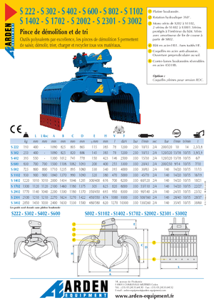 Sloopsorteergrijpers Arden S 3001