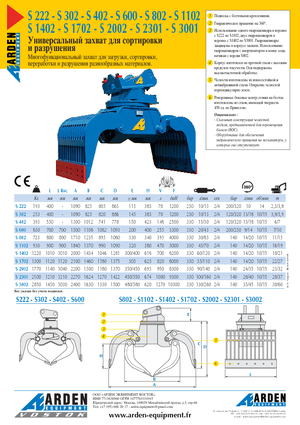 Sloopsorteergrijpers Arden S 3001