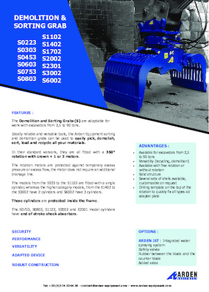 Sloopsorteergrijpers Arden S6002