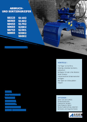 Sloopsorteergrijpers Arden S2002