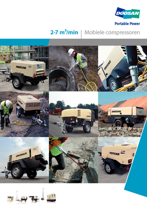 Mobiele Perslucht Compressors - diesel, elektrisch, benzine Doosan 7/41 